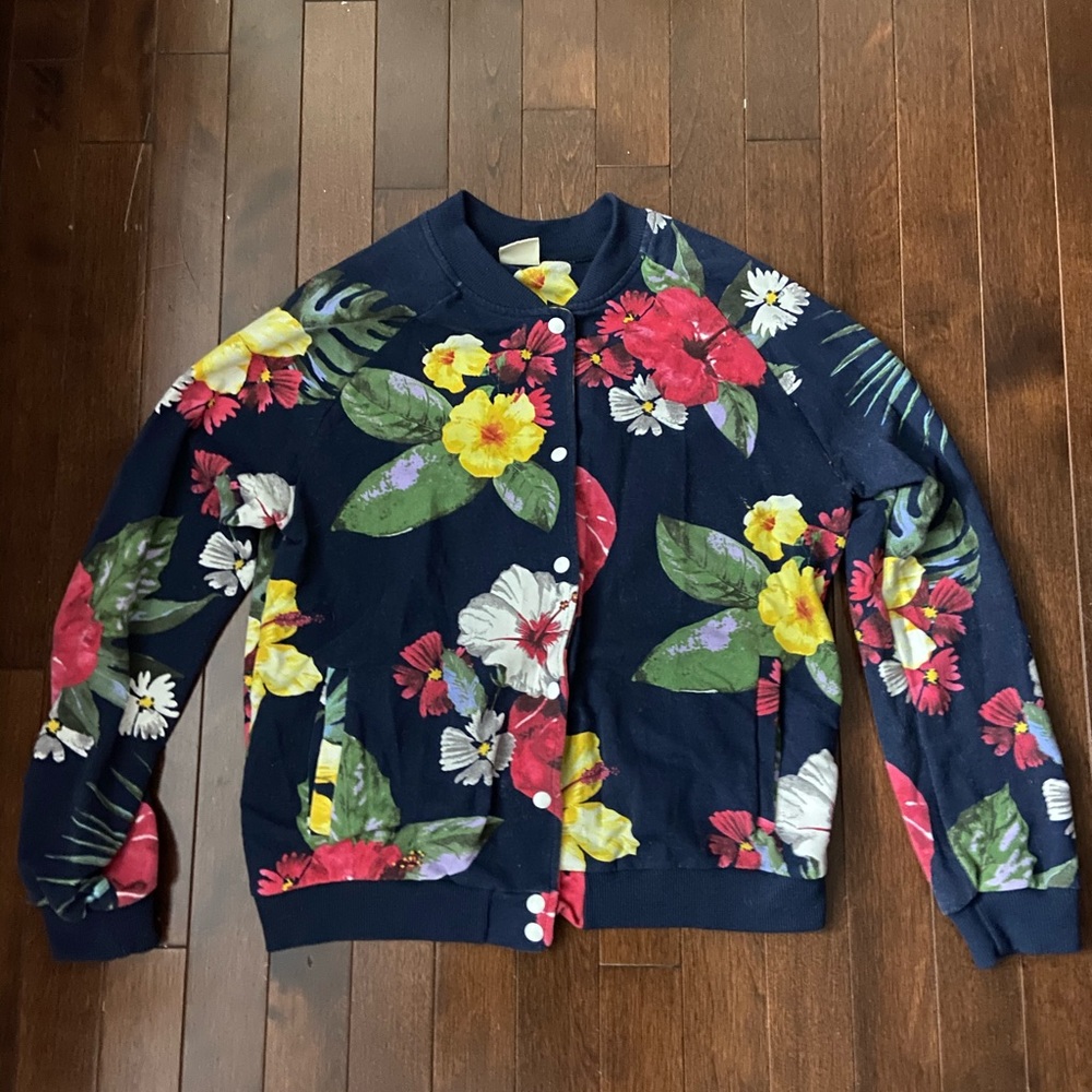 Zara Kids Floral Bomber Jacket